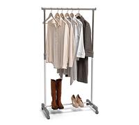 Domopak Living 8001410070876 Robe Rack, Polyvinyle, Blanc/Gris, 42 x 72 x 165 cm