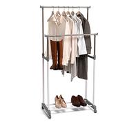Generique Portant double Domopak Living 8001410070883 Polyvinyle Blanc/Gris 42 x 75 x 165 cm
