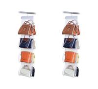 Domopak Living 8001410071804 Portée Sacs aux 8 Compartiments, Plastique, Blanc, 1 x 33 x 120 cm (Lot de 2)