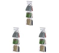 Domopak Living 8001410073419 Portée Sacs aux 6 Grands Compartiments, Plastique, Blanc, 1 x 36 x 120 cm (Lot de 3)