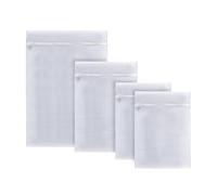 Domopak Living Lot de 4 sacs à laver avec fermeture éclair, 50 x 70/35 x 50/30 x 40 cm (2 pièces) Blanc