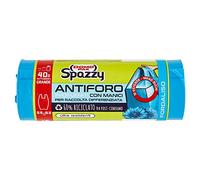 Domopak Spazzy Lot de 15 sacs anti-crevaison avec poignées parfumés au bleuet 40 l