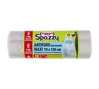 Domopak Spazzy Sacs anti-perforation avec poignées - collecte différenciée - Condominial 110 L - Neutre transparent - 330 g