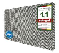 DOMOPRIMA Magic Clean Mat Paillasson en microfibre 80 x 50 cm, lavable, extrêmement absorbant, technologie antidérapante, motif chevrons (gris anthracite, 80 x 50 cm)