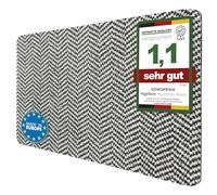 DOMOPRIMA Magic Clean Paillasson en microfibre, lavable, antidérapant, à chevrons, anthracite/gris clair, 80 x 50 cm