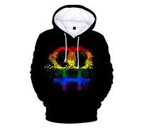 domorebest Sweat à Capuche T-Shirt Décontracté Unisexe - LGBT Gay Fierté Arc en Ciel 3D Imprime des Pulls molletonnés lesbiens