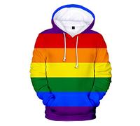 domorebest Sweat à Capuche T-Shirt Décontracté Unisexe - LGBT Gay Fierté Arc en Ciel 3D Imprime des Pulls molletonnés lesbiens