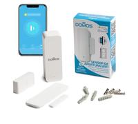 Domos Capteur WiFi d'ouverture de porte intelligent | Détecteur d'ouverture Smart Home | Compatible avec Alexa et Google Assistant | Domotique