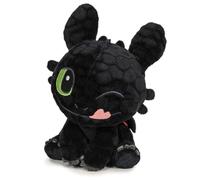 Dompter les dragons en toute simplicité - Dragon de nuit noir inspiré par les dents - Doudou et peluche - Différents modèles et tailles - Peluche douce pour enfants et fans (yeux qui clignotent 45 cm)