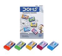 DOMS Lot de 20 gommes parfumées non toxiques dans une boîte en carton
