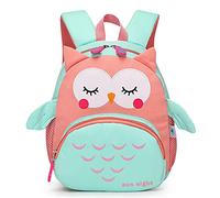 Domueay Bluesaly Sac à Dos Enfant Cartable Scolaire Maternelle Étanche Respirant Filles Mignon Animal Animé Bébé Préscolaire Sac De Voyage Avec Clip Poitrine pour Préscolaire Maternelle （Chouette）
