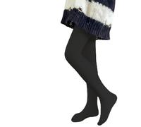 Domueay Collants Thermiques pour Filles épais et chauds, Doux et Extensibles Collant et Doublure Épais Opaque, Décontractés Hiver Leggings pour Performance danse école ballet, 4-6 ans, Noir