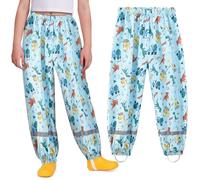 Domueay Pantalon de Pluie Enfant Pantalon Imperméable Garçons Respirant Pliable Pantalon de Boue Reflechissant pour 1-2 Ans, Bleu clair