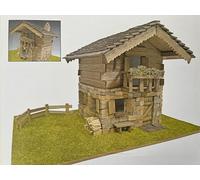 DOMUS KITS Maison Trentina,Kit de montage en bois et briques, assemblage nécessaire, échelle 1:50