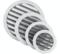 DOMUX Grille d'Aération & Ventilation Ronde 150mm en Fonte d'Aluminium avec Moustiquaire Inox - Intérieure et Extérieure, Mur et Plafond. Idéale VMC, Hotte, Extracteur - Résiste Intempéries & Insectes