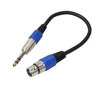 DOMYBEST 3P XLR Jack Femelle à 1/4 "6.35mm Connecteur Mâle Câble Adaptateur pour Microphone Stéréo