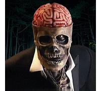 Domybest Masque Squelette Halloween Masque Biochimique Squelette Masque d'halloween Effrayant pour Adultes Masque de Crâne Complet avc Machoire Mobile pour Carnaval Halloween Cosplay