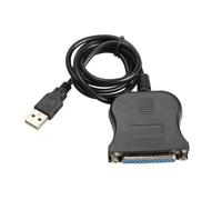 DOMYBEST Nouveau Câble Convertisseur USB 1.1 vers DB25 Femelle LPT Noir