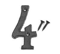 Domybest Numéro de Maison 0-9 En Fer Noir Numéro de Porte de Maison Numéro de Rue Plaques Enseignes Mur Porte avec Vis de Fixation