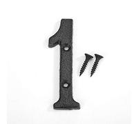 Domybest Numéro de Maison 0-9 En Fer Noir Numéro de Porte de Maison Numéro de Rue Plaques Enseignes Mur Porte avec Vis de Fixation