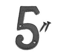 Domybest Numéro de Maison 0-9 En Fer Noir Numéro de Porte de Maison Numéro de Rue Plaques Enseignes Mur Porte avec Vis de Fixation