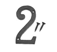 Domybest Numéro de Maison 0-9 En Fer Noir Numéro de Porte de Maison Numéro de Rue Plaques Enseignes Mur Porte avec Vis de Fixation