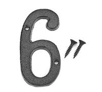 Domybest Numéro de Maison 0-9 En Fer Noir Numéro de Porte de Maison Numéro de Rue Plaques Enseignes Mur Porte avec Vis de Fixation