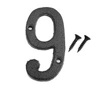 Domybest Numéro de Maison 0-9 En Fer Noir Numéro de Porte de Maison Numéro de Rue Plaques Enseignes Mur Porte avec Vis de Fixation