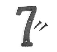 Domybest Numéro de Maison 0-9 En Fer Noir Numéro de Porte de Maison Numéro de Rue Plaques Enseignes Mur Porte avec Vis de Fixation