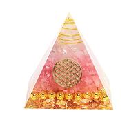 Domybest Pyramide Orgonite Orgone Pyramide Cristal Générateur d'énergie Pyramide Améthyste Ornement Artisanat Guérison Reiki Chakra Méditation Yoga Décoration de Table 5cm