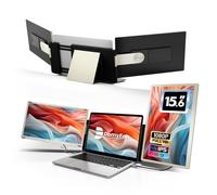 Domyfan Écran Portable 15.6" Triple Moniteur pour Ordinateur Portable 120% sRGB FHD 1080P Convient à Toutes Les Tailles Laptop attaché Type-C USB HDMI plug and play, Pour Mac, Windows, Chrome, Android