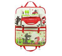 DoMyfit Organiseur de siège de voiture pour accessoires de voyage de bébé et enfants Sac de rangement à suspendre Protection de l’arrière du siège