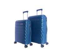Don Algodon Jeu de Valises - Set Valises de Voyage en Polypropylène - Valise de Voyage - Valise Cabine 55x40x20 et Valise Moyenne 4 Roues - Valises de Voyage Moyenne - Valises de Voyage Cabine, Bleu,