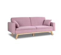 Don Descanso - Canapé Convertible clic clac 3 Places Convertible lit 3 Places Reine. Dimension canapé : 206x73x80cm | Dimension lit : 180x100cm [Comprend 2 Coussins] | Rose