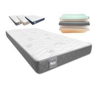 Don Descanso - Matelas 105x200 Viscoélastique Mulhacen DualSense, Hauteur ± 15 cm. Multicouche avec Noyau GravityFoam, Fermeté Élevée, Double Face Hiver/Été, Respirant. Fabriqué en Espagne, Gris