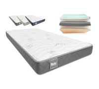 Don Descanso - Matelas 75x200 Viscoélastique Mulhacen DualSense, Hauteur ± 15 cm. Multicouche avec Noyau GravityFoam, Fermeté Élevée, Double Face Hiver/Été, Respirant. Fabriqué en Espagne, Gris