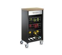 Don Hierro - Desserte De Cuisine Kara, Noir-Inox-Bois-Orme