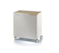 Poubelle design tri sélectif, fermeture douce, 60 litres, ECOBOX, Blanc-Sable Don Hierro
