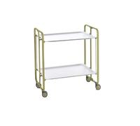 DON HIERRO - Table roulante pliante BAUHAUS 2 plateaux, Vert olive-