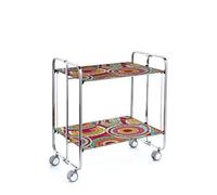DON HIERRO - Table roulante Pliante Bauhaus, 2plateaux, châssis chromé-29