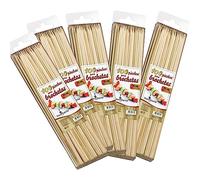 DON PALILLO Lot de 500 brochettes en bambou 250 x 3 mm pour barbecue, desserts, travaux manuels, bricolage (5)