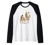 Don Quichotte et Sancho Panza Manche Raglan