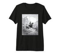 Don Quichotte et Sancho se déplaçant par Gustave Dore (1863) T-Shirt Haut de Gamme