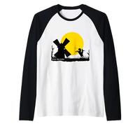 Don Quichotte Versus Molino au Coucher du Soleil Manche Raglan