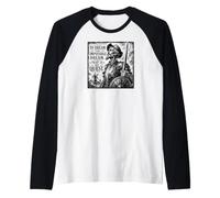 Don Quijote The Impossible Dream Gravure sur Bois Noir Manche Raglan