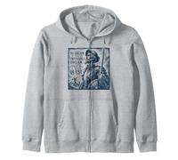Don Quijote The Impossible Dream Woodcut Bleu Marine Sweat à Capuche