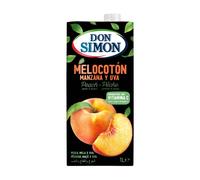 DON SIMON Jus de pêche pomme et raisin brique 1L