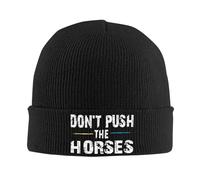 Don’t Push The Horses Drôle Tricot Chapeau Bonnets Automne Hiver Chapeau Chaud Unisexe Hip Hop Caps pour Hommes Femmes Cadeaux, Chaleur d’Hiver