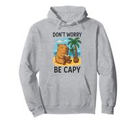Don’t Worry Be Capy Funny Capybara Drinking Coconut by Beach Sweat à Capuche