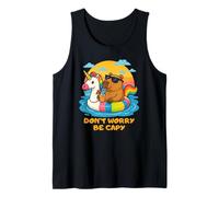 Don’t Worry Be Capy Funny Capybara Float Unicorn Summer Débardeur